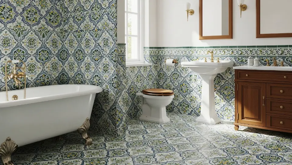 Bathroom tile design ideas featuring decorative ceramic tiles for US homeowners