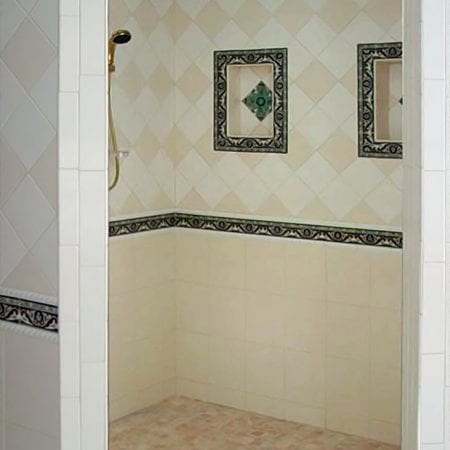 decorative shower tile border
