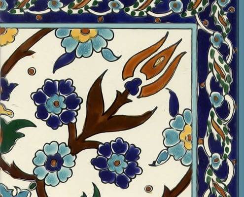 Hand painted decorative tile by Balian
