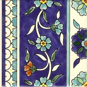 Ceramic decorative painted tile