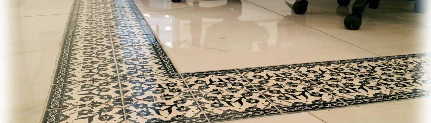 hand painted floor tiles