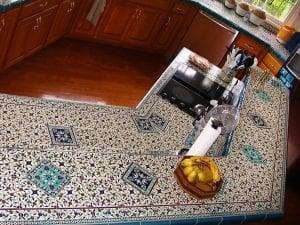 Kitchen tile countertop