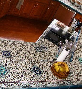 Kitchen tile countertop