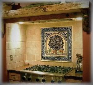kitchen backsplash tile mural