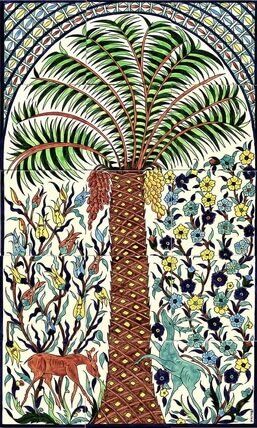 Palm Tree tile mural