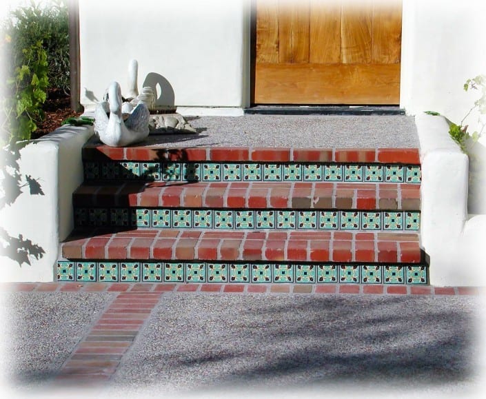 Decorative Tiled Stair Risers & Tile Stairs Hand Painted by Balian