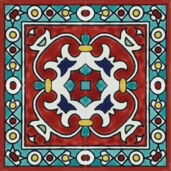 Hand decorated Accent Tile by Balian