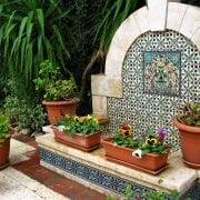 Fountain hand painted tiles