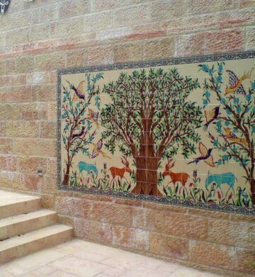 outdoor tile murals