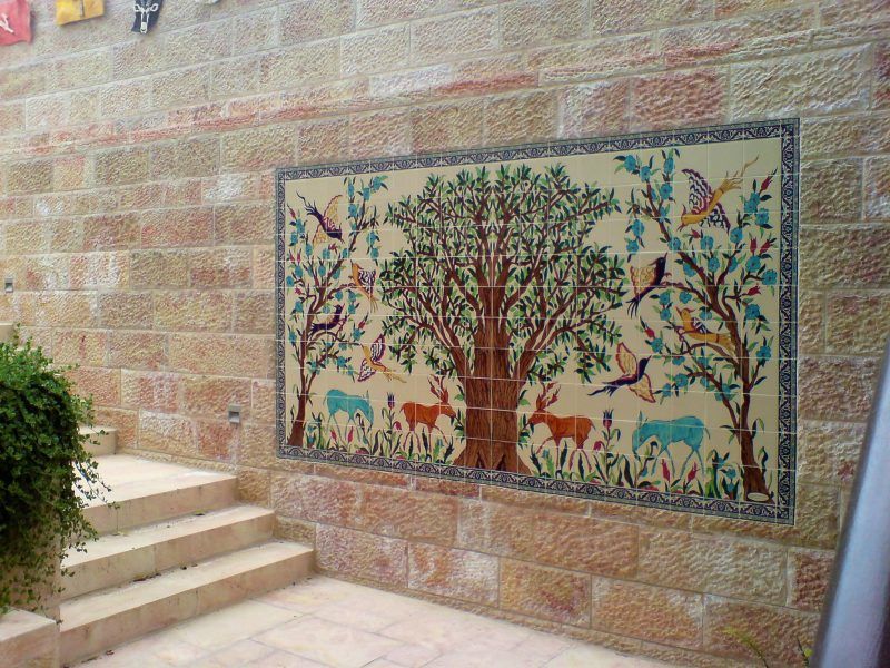 outdoor tile murals