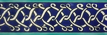 Hishams dark blue ceramic tile border