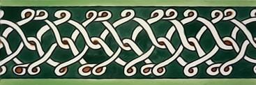 Hishams green ceramic tile border