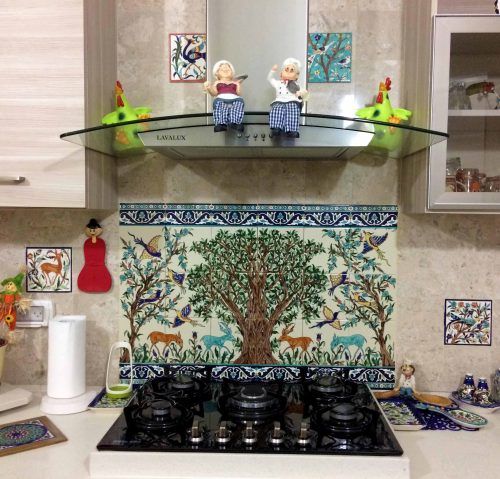 Kitchen backsplah tile mural