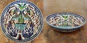 Peacock design decorative bowls