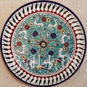 The Dancing Gazelles Hand Painted Plates