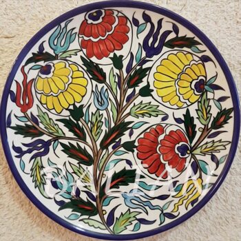 Floral hand painted plate by Balian