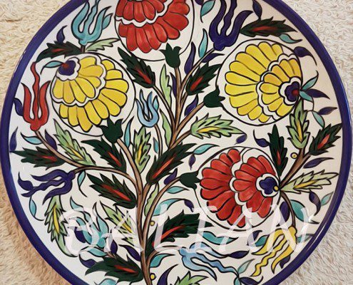Floral hand painted plate by Balian