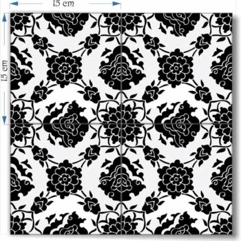 Nano black and white Decorative Tiles Together