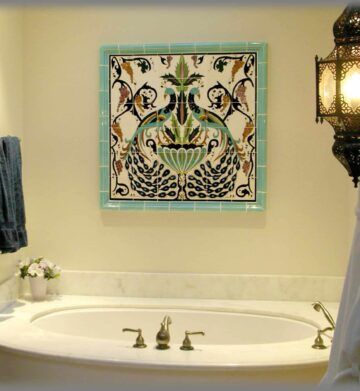 Hand painted tiles for bathroom tile ideas