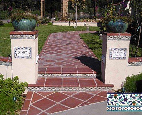 decorative tile stair riser