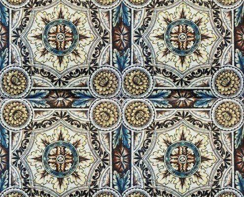 Four geometric Victorian Tiles