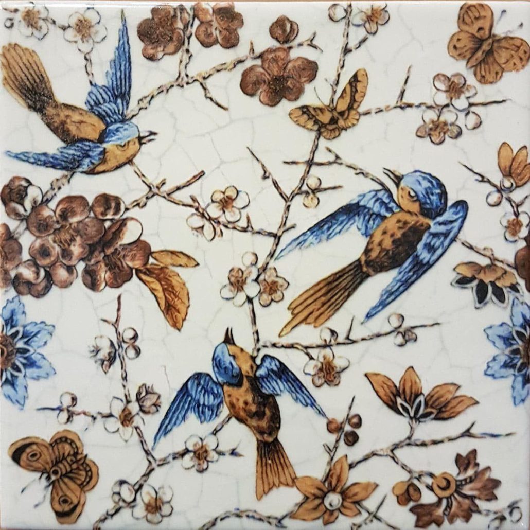 VCT2 Bird - Balian - Armenian Ceramics vintage-bathroom-tile-ideas