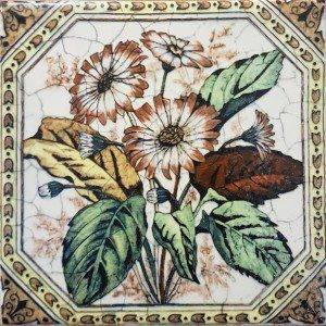 Floral Vintage Victorian tile 15x15 cm