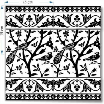 Decorative Tiles black & White