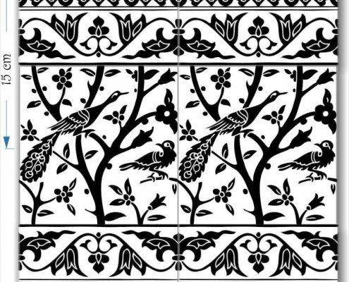 Decorative Tiles black & White
