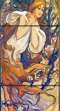 Mucha art nouveau tiles