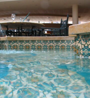 Swimming Pool Design Idea with Lori Waterline Pool Tiles