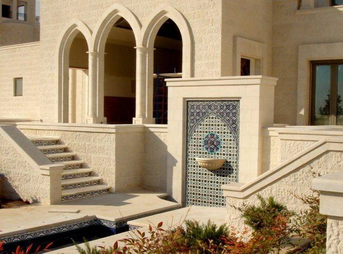 Outdoor Fountains And Ladscape Design Ideas Using Balian Art Tiles.