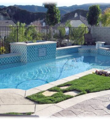 Ron Massino waterline pool tile installation for a beautiful swimming pool design idea