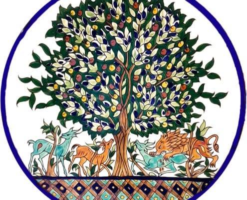 Hand Painted plates of the Tree of life