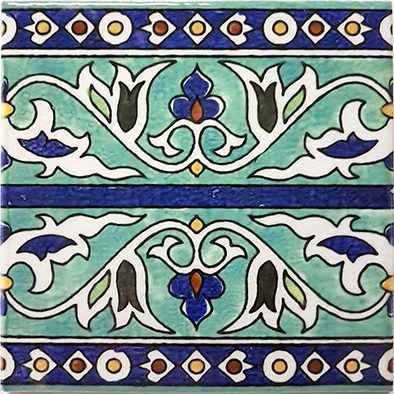 Wave Light blue 6x6 inch porcelain waterline pool tiles