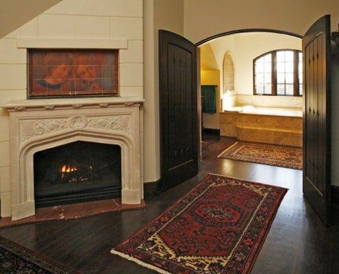 custom fireplace tile designs