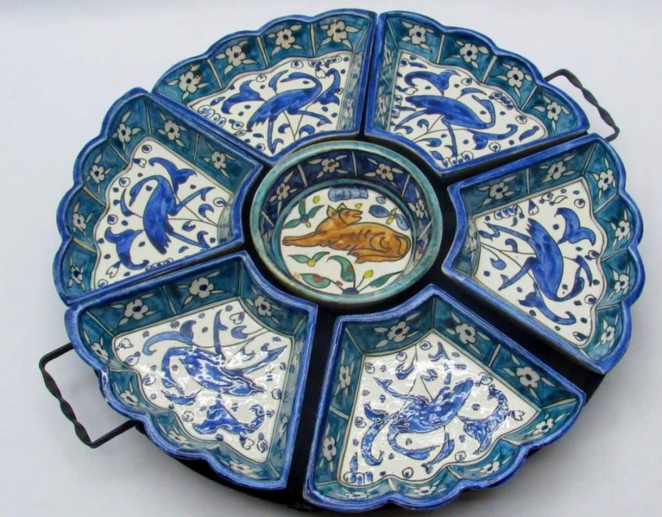 Lazy Susan - Balian - Armenian Ceramics hand painted pottery