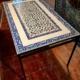 ceramic table top with decorative tiles