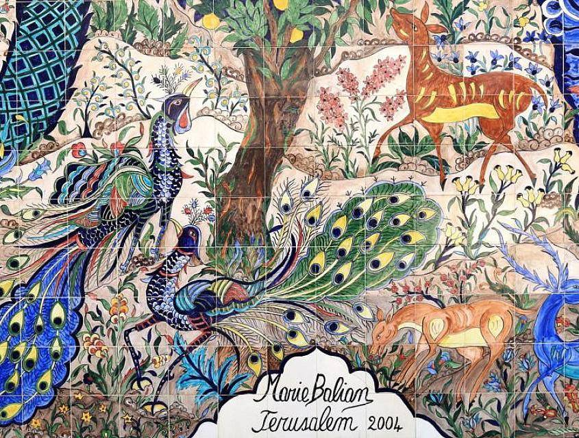 1000 tile artistic tile paintings of Marie Balian on Koresh Street
