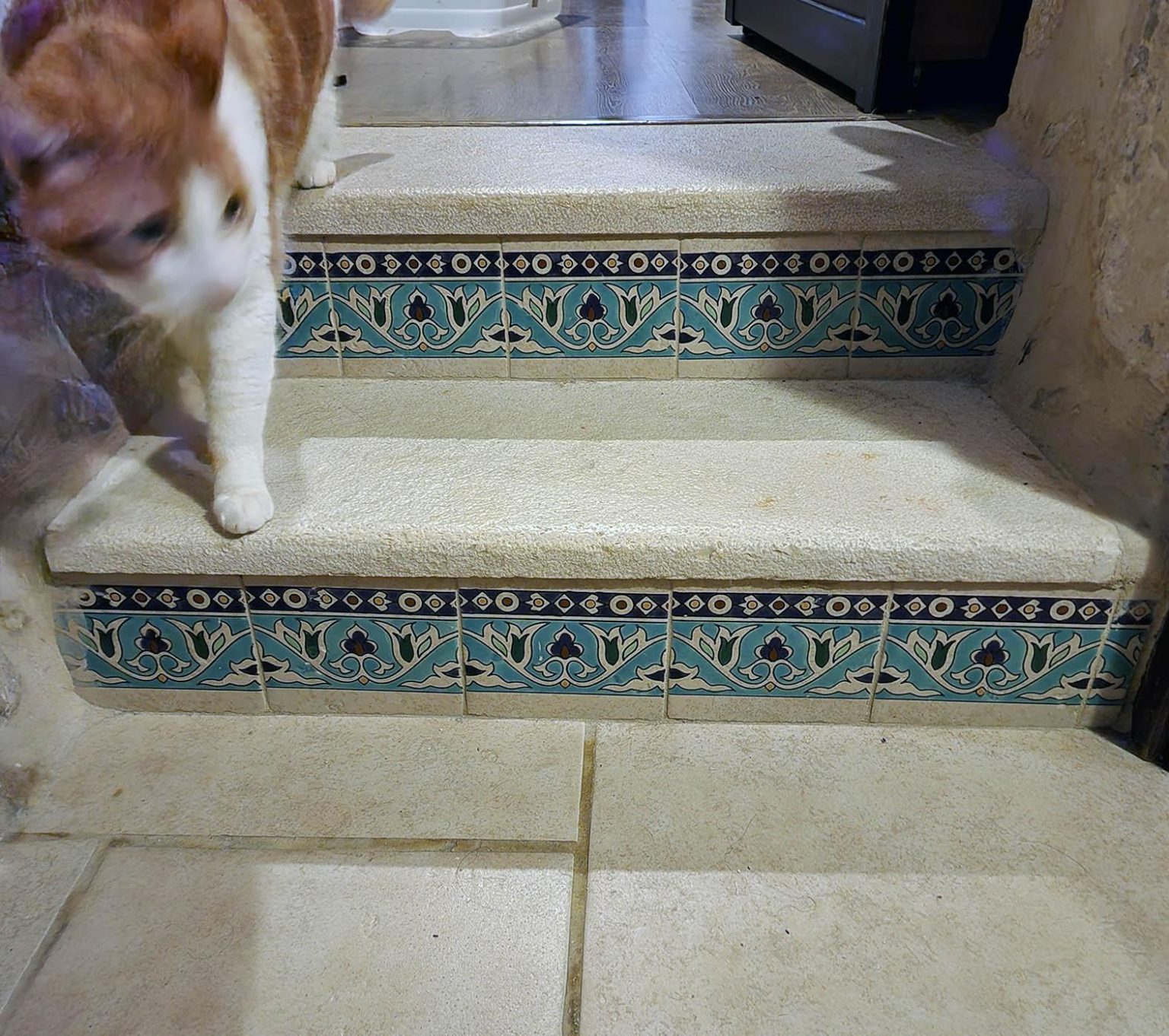 Ceramic Tile Risers Outdoor Tile Steps | Hand-Painted Ceramic Stair Risers | Balian