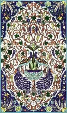 The Chagall Peacock Tile mural