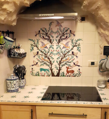 kitchen tile backsplah mural