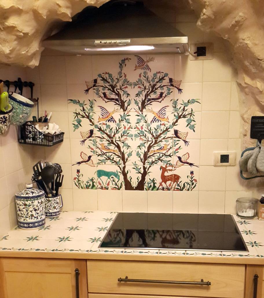 kitchen backsplash tile mural