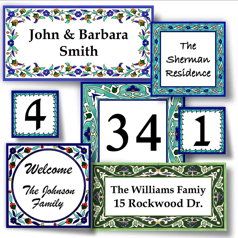 Ceramic house names and numbers