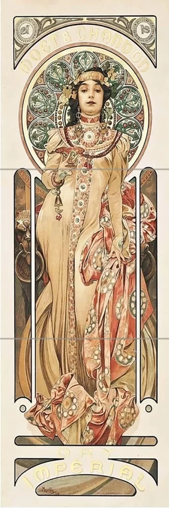 Moet et Chandon Alphonse Muche tile art