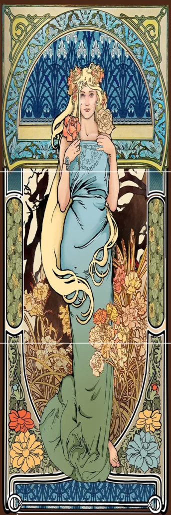 The Blue Woman Alphonse Muche tile art
