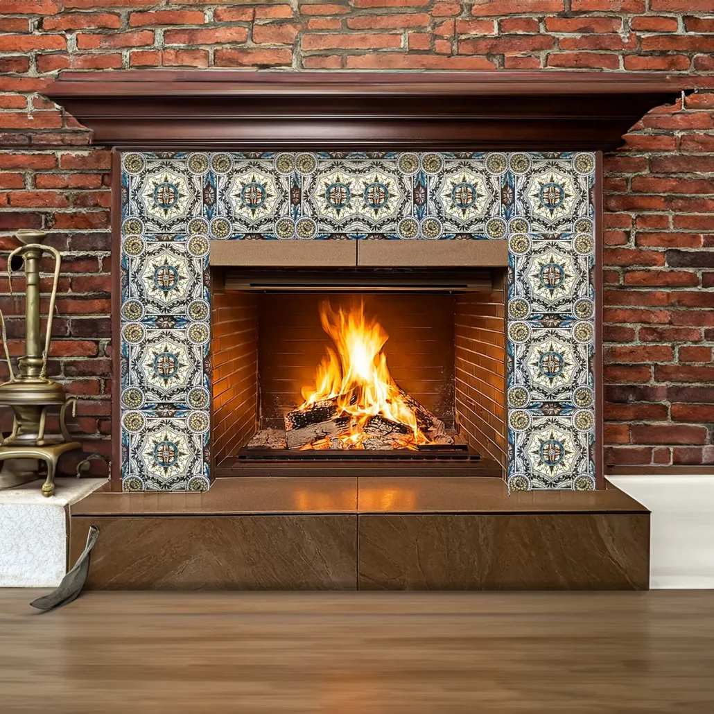 Victorian style fireplace tiles