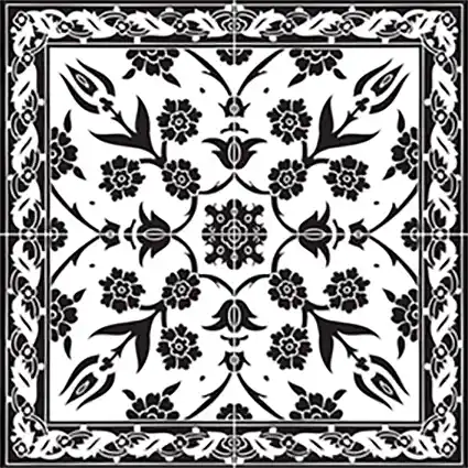 Black and whte ceramic  Tiles