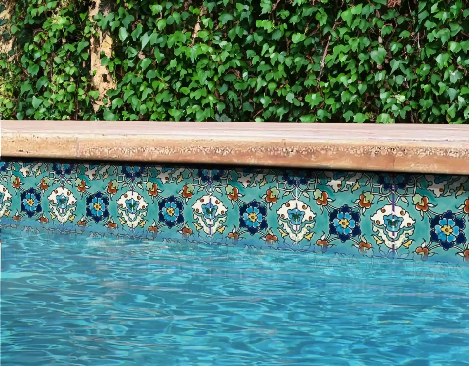 NAno light blue pool tiles - Balian - Armenian Ceramics blue-waterline-pool-tiles-ideas