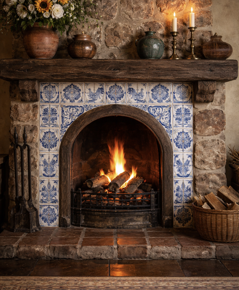 image - Balian - Armenian Ceramics blue-fireplace-tiles